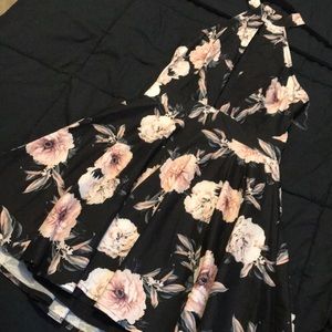 Floral halter dress